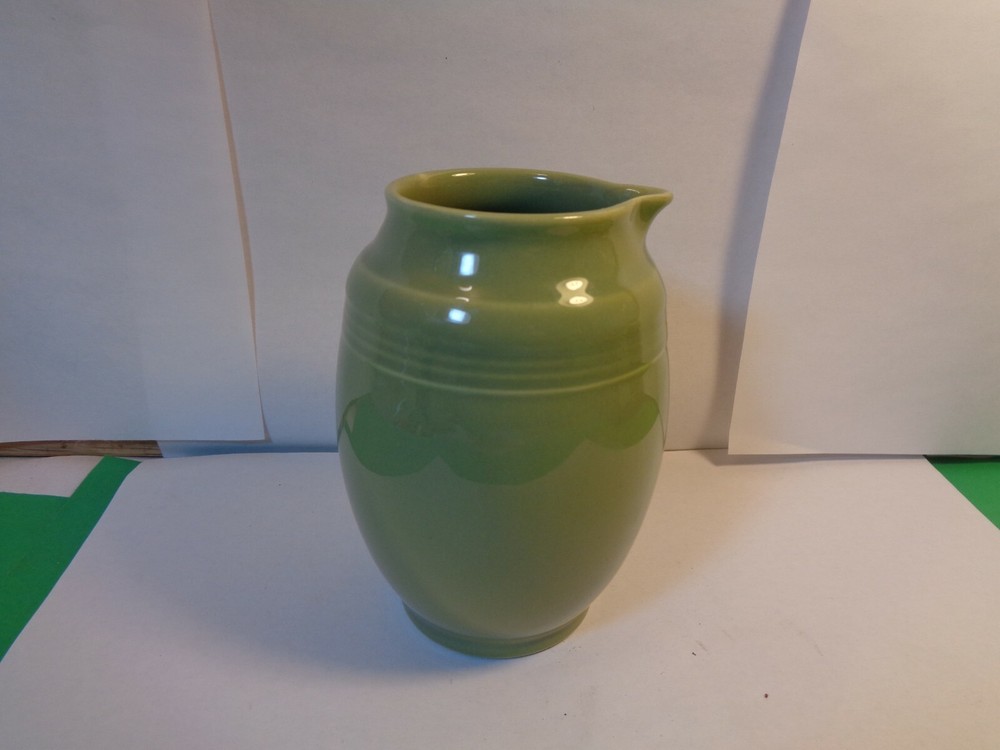 Dansk 4 3/8" Green Celadon Creamer, Maple Leaf Mark (Used/EUC)