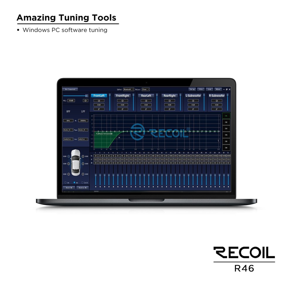 Recoil R46 Audio DSP Digital Signal Processor Equalizer, 4Ch Inputs 6Ch Outputs