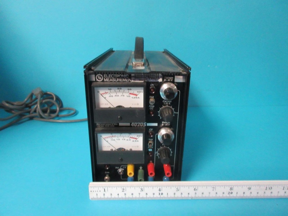 Electronic Measurement EMI Variable Output Power Supply Mdl 40205 Works Tested
