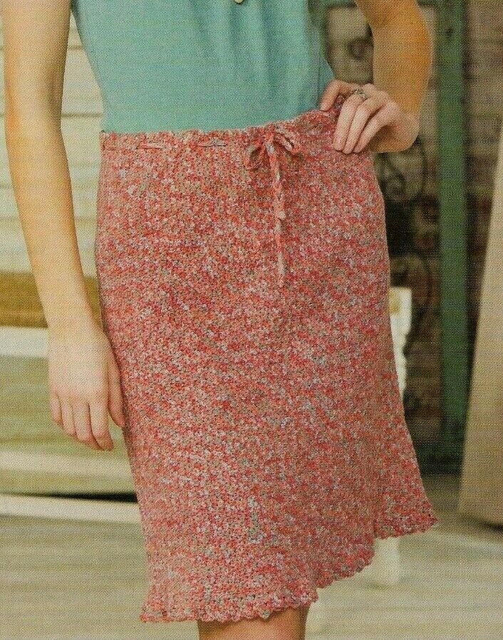 SIDEWAYS SKIRT 5 SIZES WOMEN'S CROCHET PATTERN INSTRUCTIONS