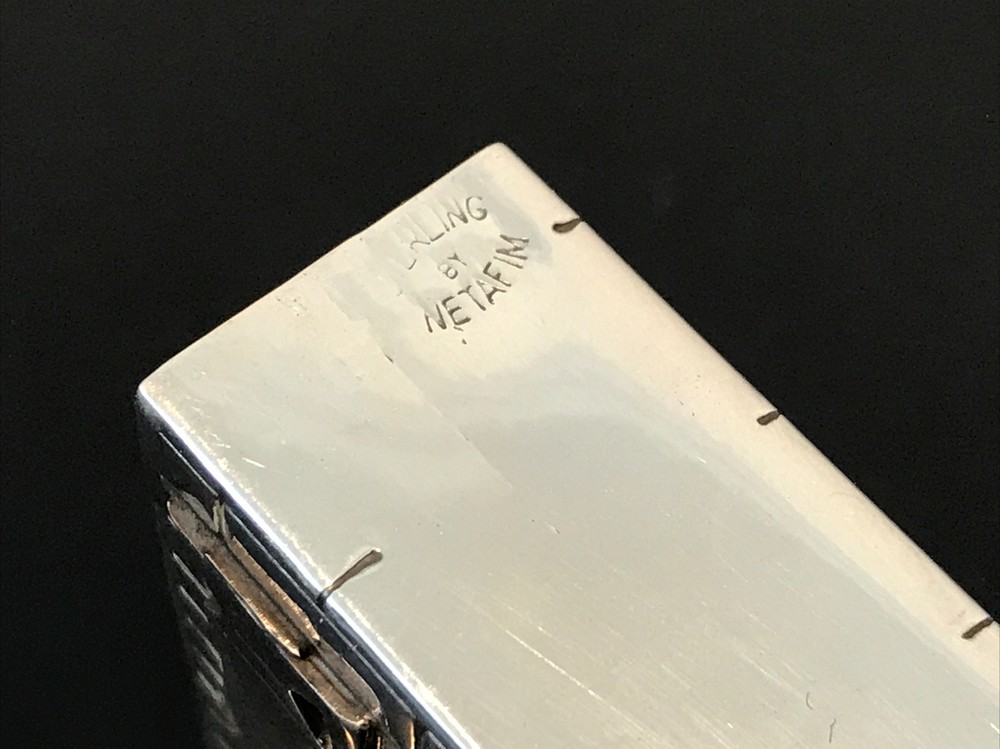 NETAFIM STERLING SILVER MATCHBOX HOLDER JUDAICA HEBREW MINT