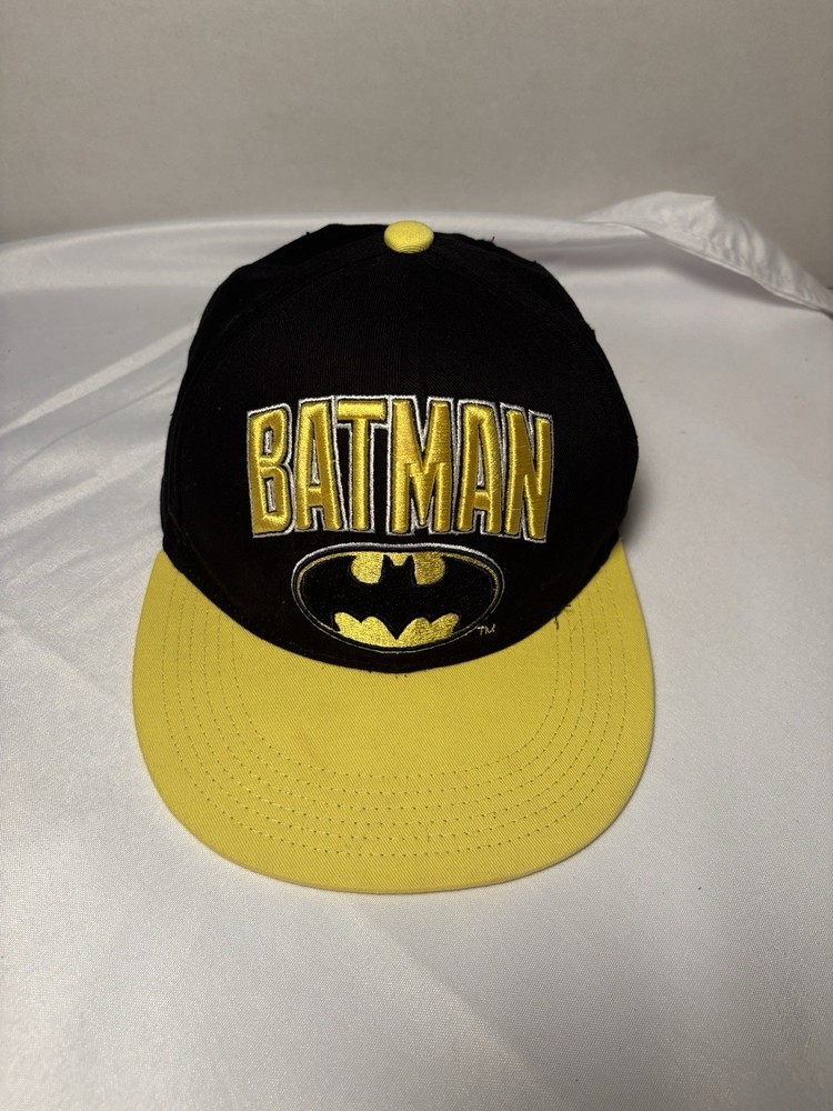 DC Comics Batman Snapback Hat Baseball Cap Yellow Black