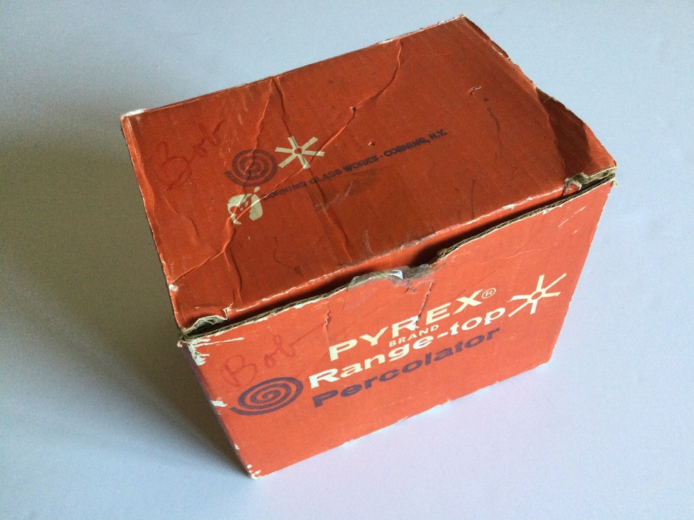 PYREX Range-top Glass Coffee Percolator 9 cup  7759 - EMPTY BOX ONLY