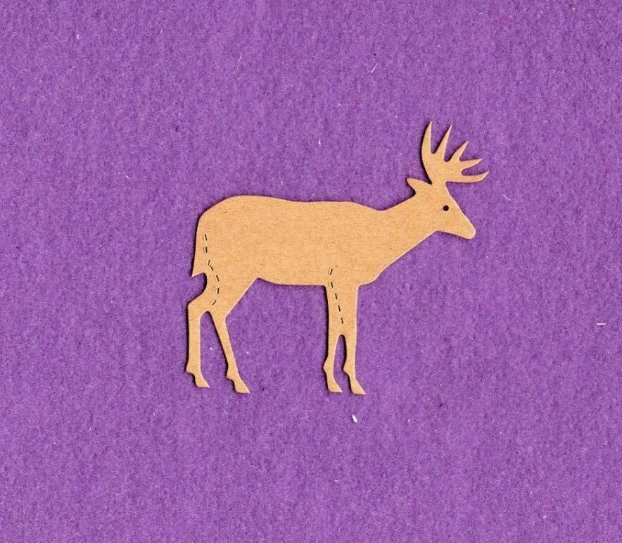 DEER BUCK die cuts scrapbook cards
