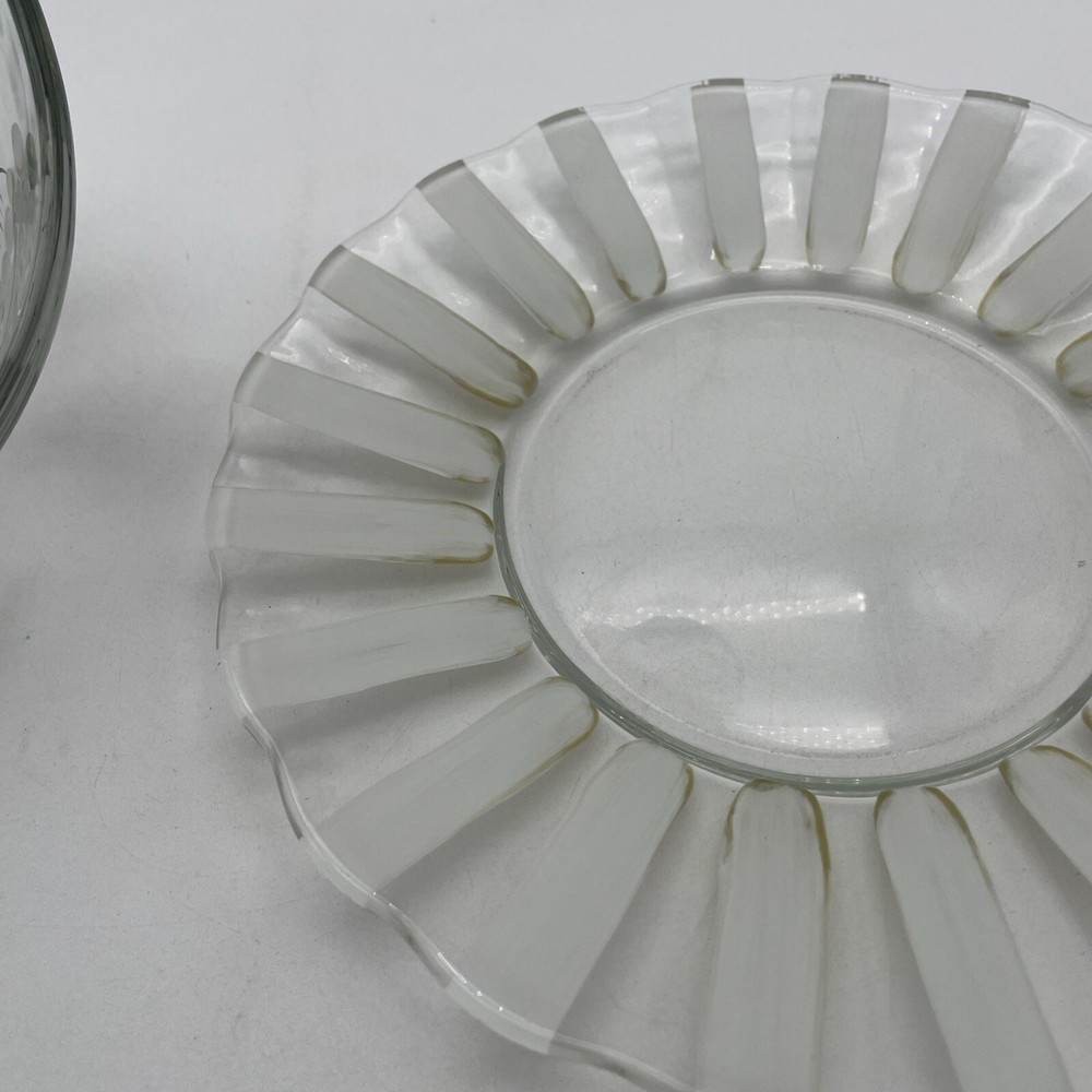 Vintage Hydrangea Cake Plate with Lid