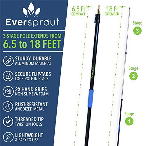 EVERSPROUT Telescoping Boat Hook | Floats, Scratch-Resistant-3 FOOT POLE