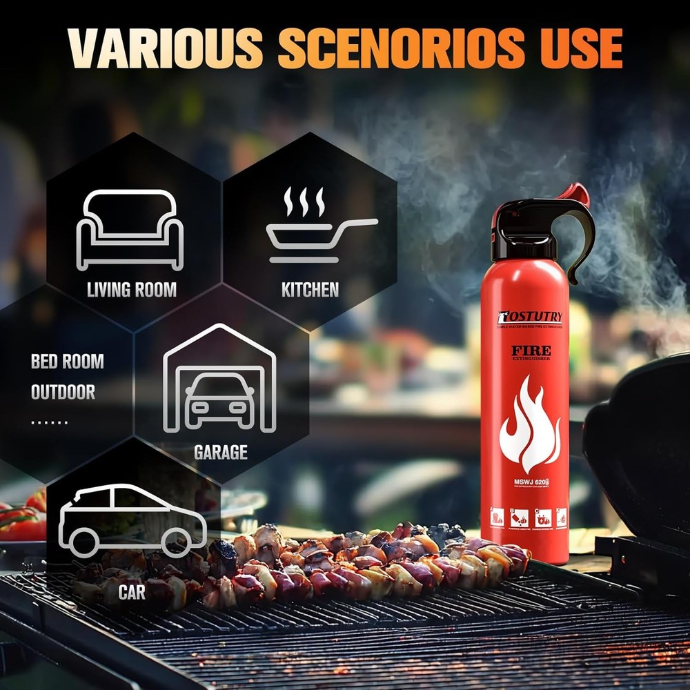 8-IN-1 Fire Extinguisher for Home Vehicle Kitchen