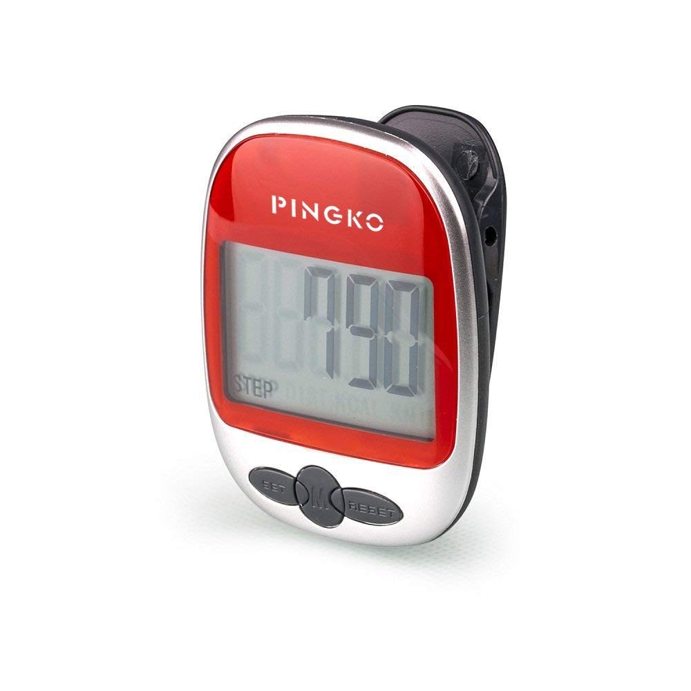 PINGKO Best Pedometer for Walking Accurately Track Steps Multi-Function Porta...