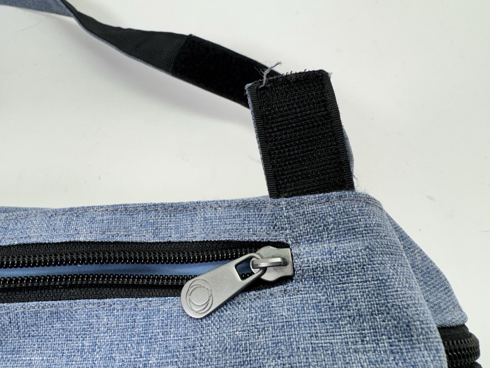 Bugaboo Organizer Stroller Handlebar, Diaper Bag, With Strap - Blue Melange