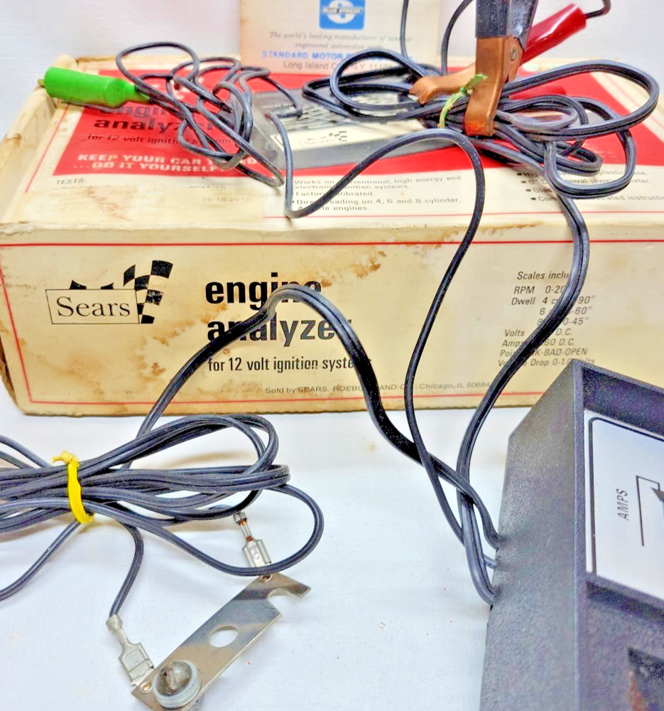 SEARS ENGINE ANALYZER M#282161,,1612161,PREOWNED TESTED ,WORKS, ORIGINAL BOX (B3