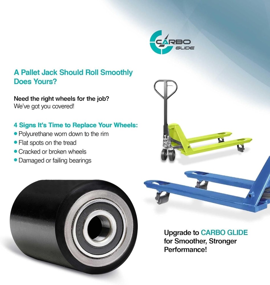 Heavy-Duty Pallet Jack Replacement Wheels Set