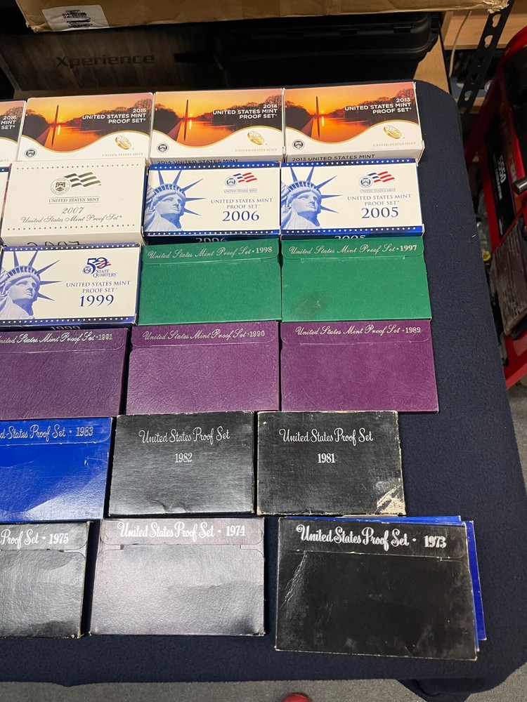 1968 Through 2020 U.S. Proof Sets (53 Different Sets)