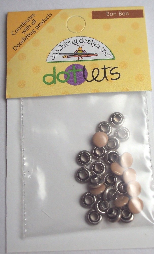 Doodlebug Designs Dotlets Bon Bon Brown, NEW