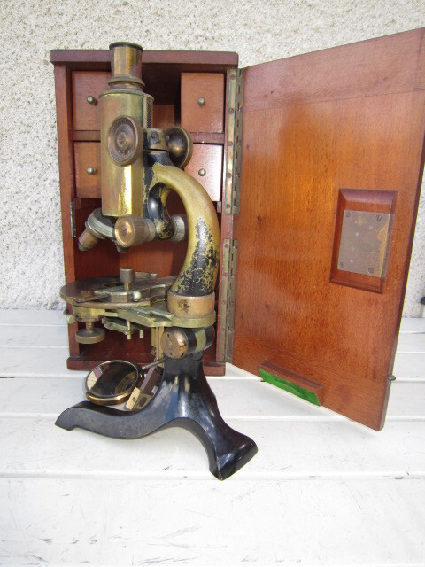 Ancient Microscope STIASSNIE Paris 19th Century