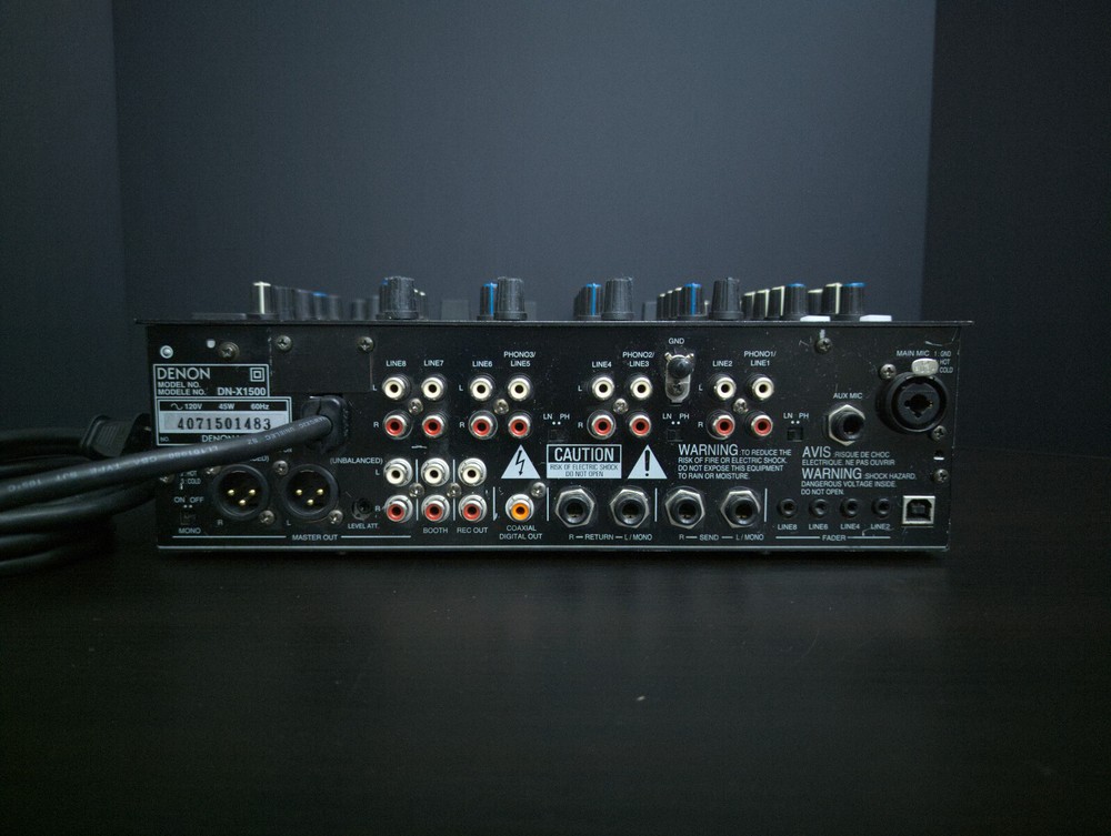 Denon DJ DN-X1500 Professional 4 Channel DJ Mixer w/ Sampling & Digital Effects