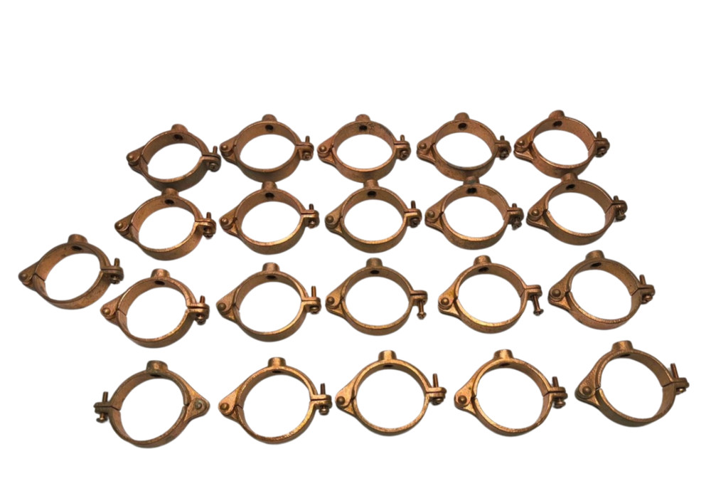 Nvent Caddy 2" Copper Plated Cast Iron Split Ring Hanger, 3/8" Mount Size