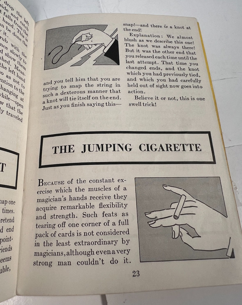 1933 Magoician's Cigarette Tricks Handy Book