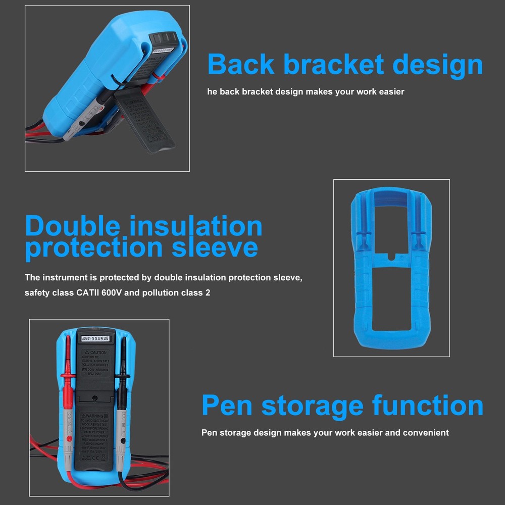 ADM01 DMM Digital Multimeter Hand-held LCD Display Auto Range AC/DC BCJL