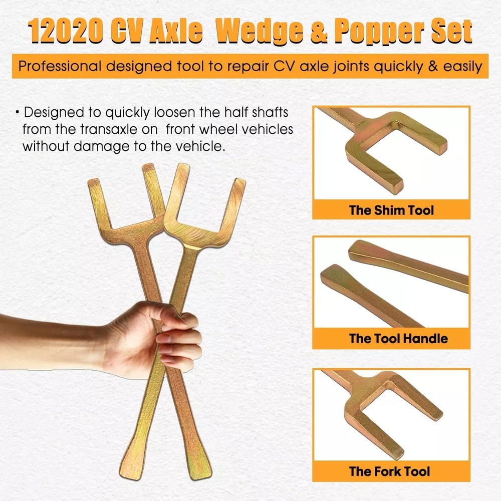 12020 Front Wheel Drive Axle Puller Fork Kit & 1040 Inner CV Axle Removal Tool