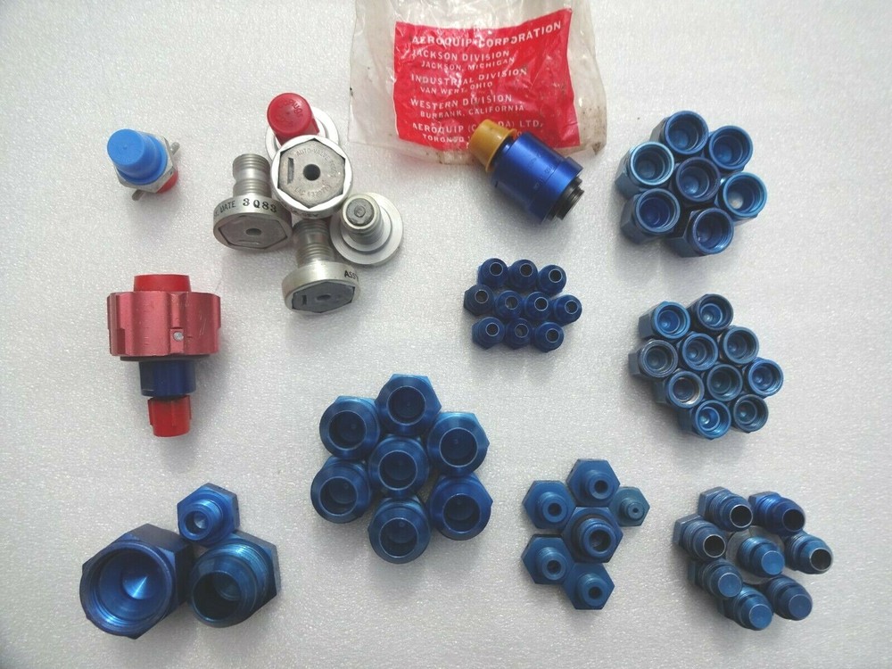 Various Pressure Flared Plug-Tube Fitting, Threaded - Aluminum (59pcs)