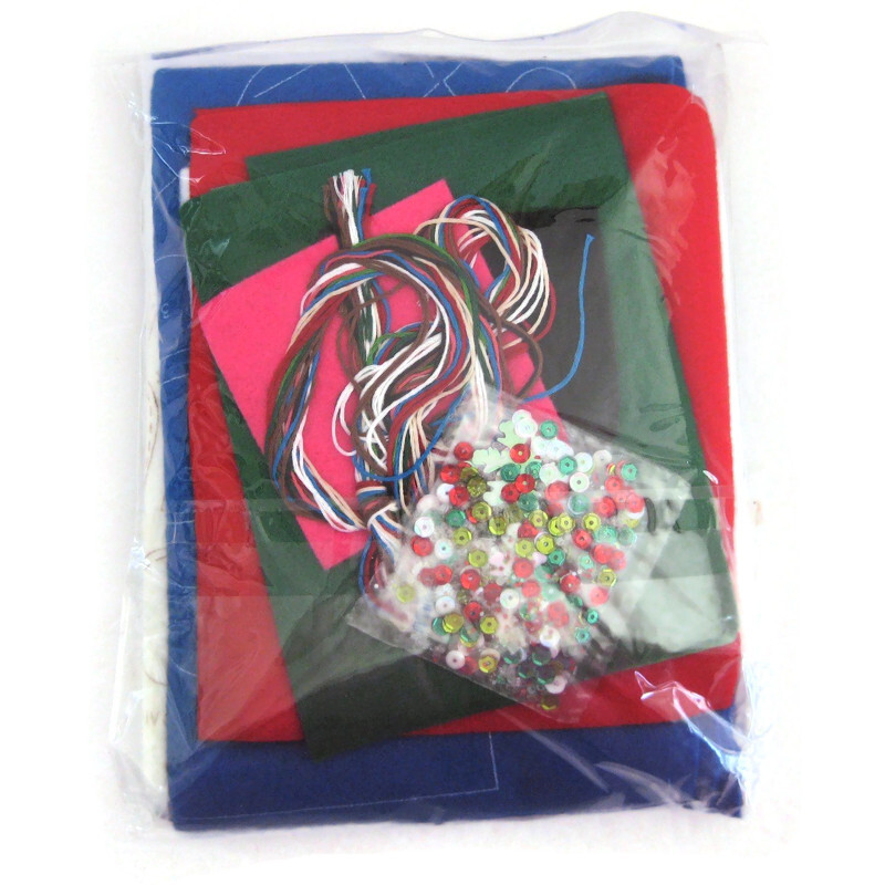 Sock Monkey Felt Christmas Stocking Kit Sequins 18in Design Works