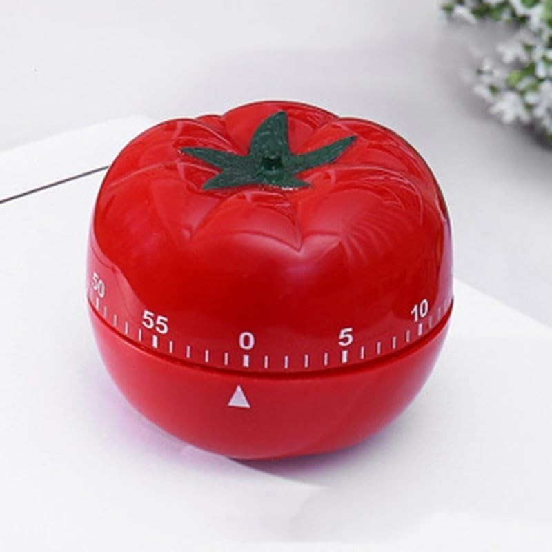 Compact 60-Minute Red Mechanical Kitchen Timer for Cooking and Baking Experience