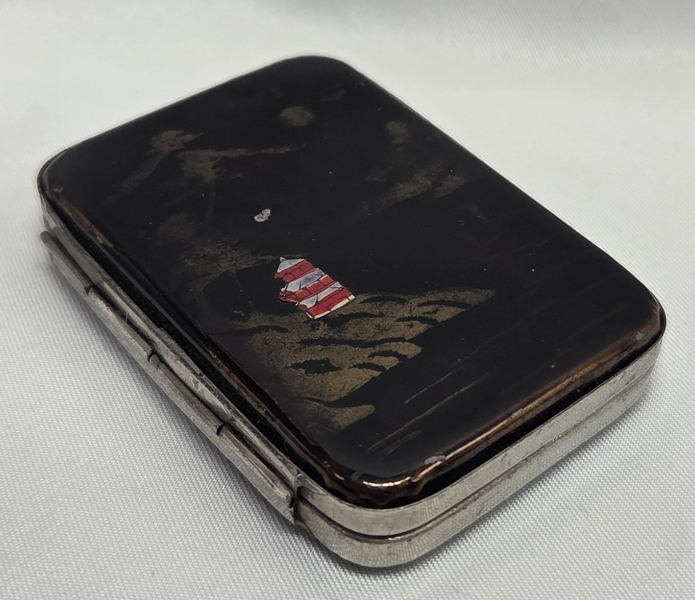 Japanese Matchstick tin case with striker Vintage