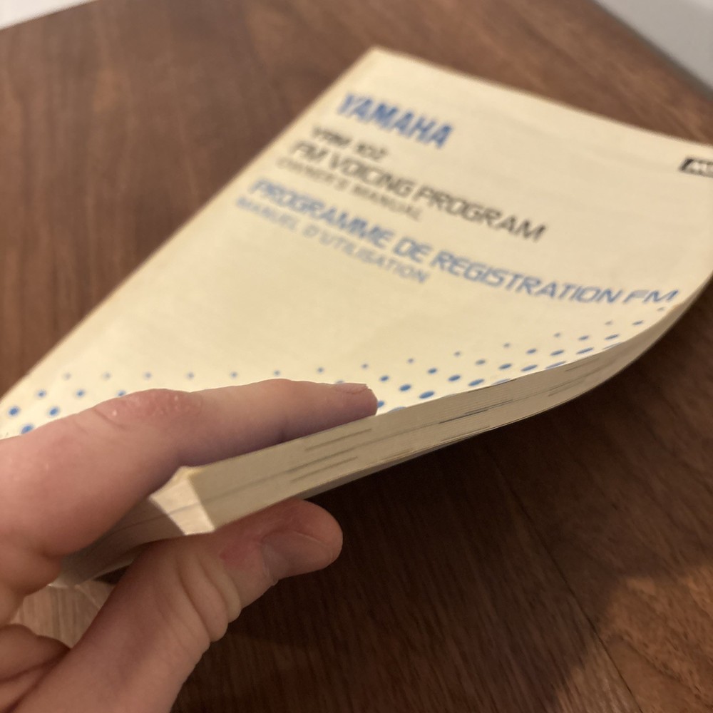 YAMAHA MSX FM Voicing Program YRM-102 owners manual L5