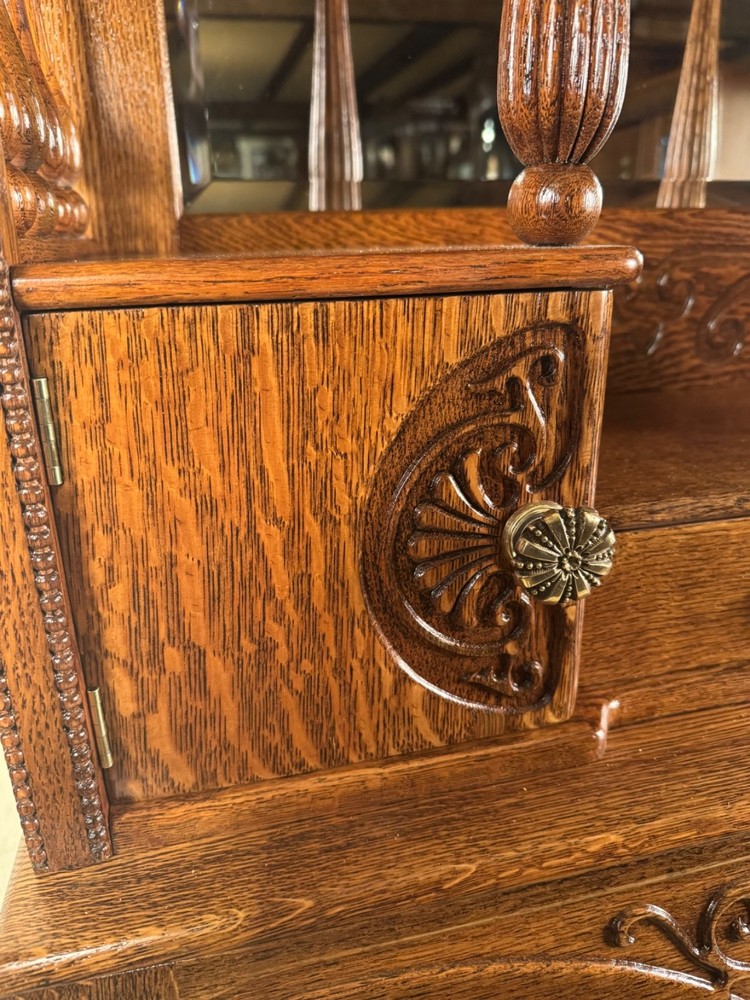 Antique Oak Cowboy Desk