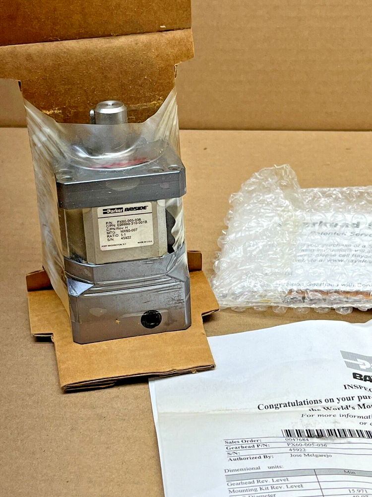 PARKER PX60-005-036 PLANETARY GEARHEAD