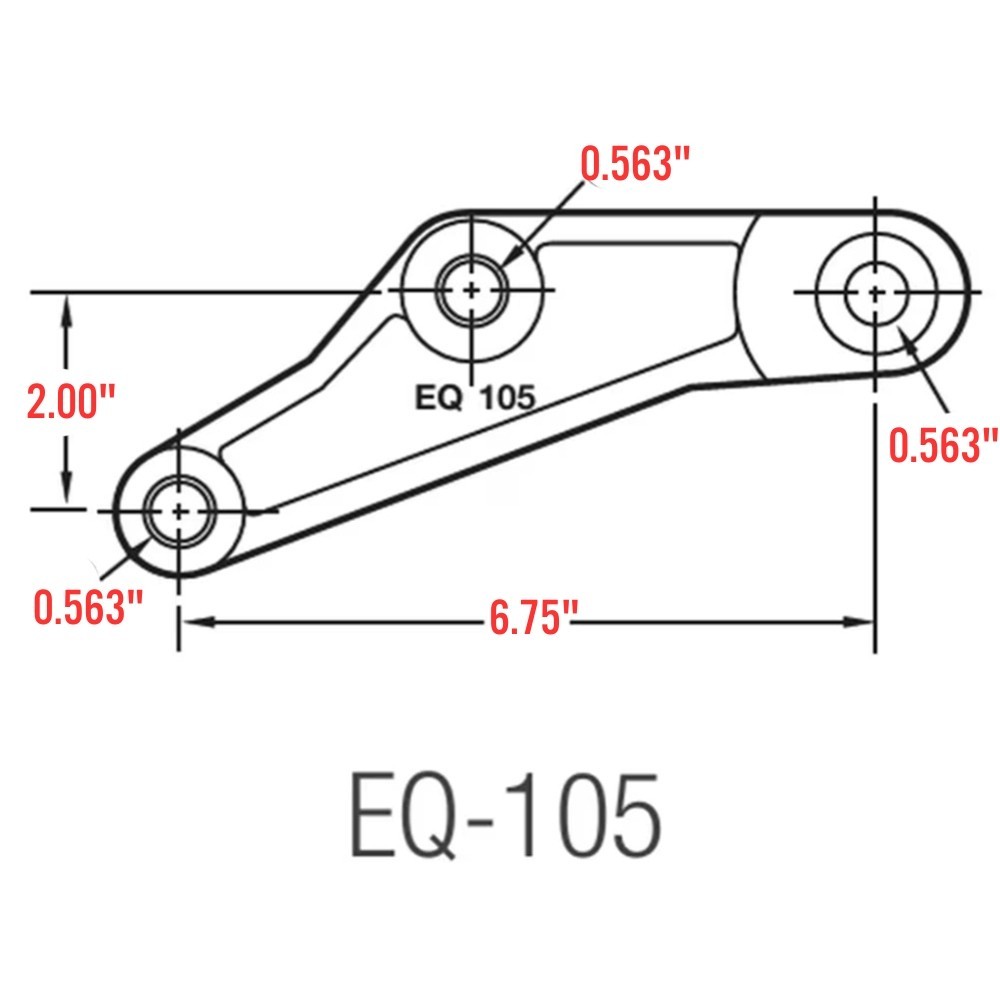 Southwest Wheel Offset Fork Equalizer for Double Eye Leaf Spring - EQ-105