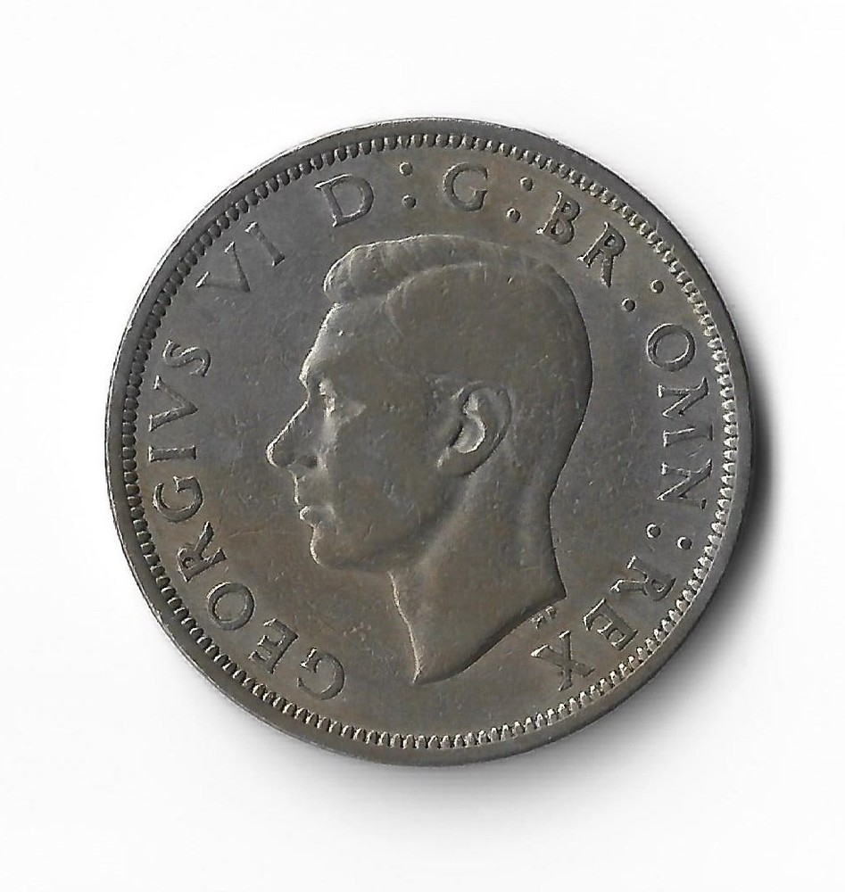Bristish 1948 coin Half Crown code 9430