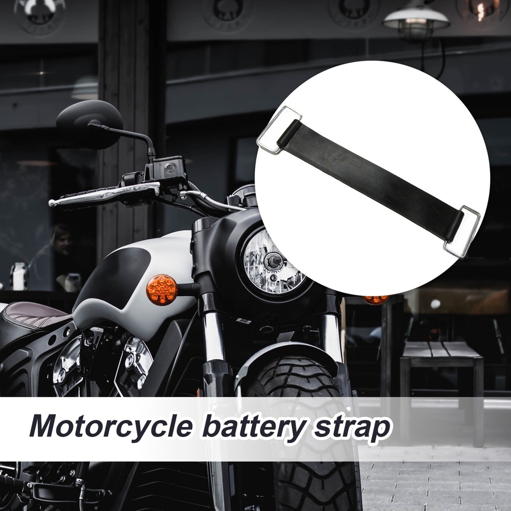 2Pcs Motorcycle Rubber Battery Strap Holder Belt Battery Box Fixed Strap
