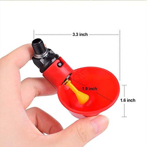 10 Pack Chicken Automatic Water Cups DIY Poultry Waterer Bowls