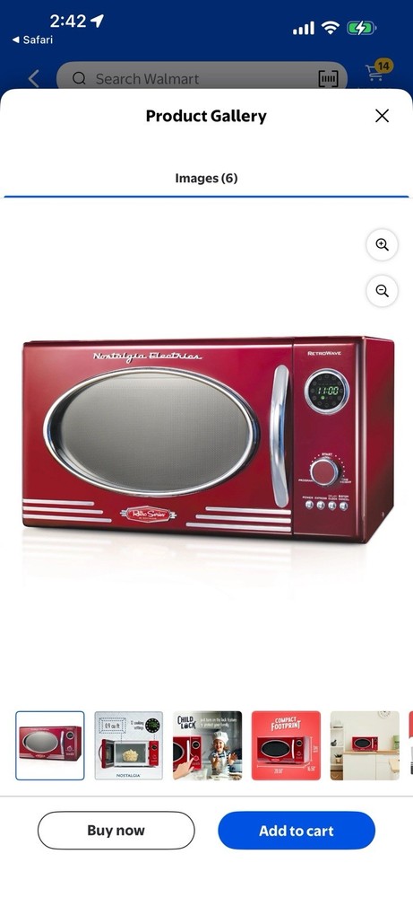 Nostalgia Retro Countertop Microwave