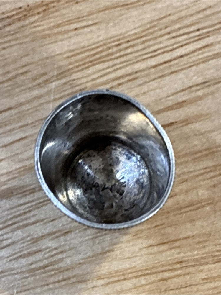 Vintage Sterling Silver #10 Thimble with Markings On Inside