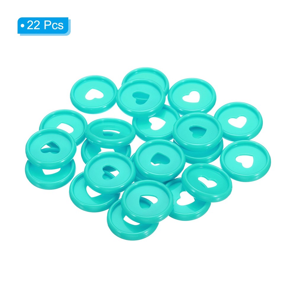 24mm Book Binding Discs 22pcs Discbound Expansion Discs Heart, Green