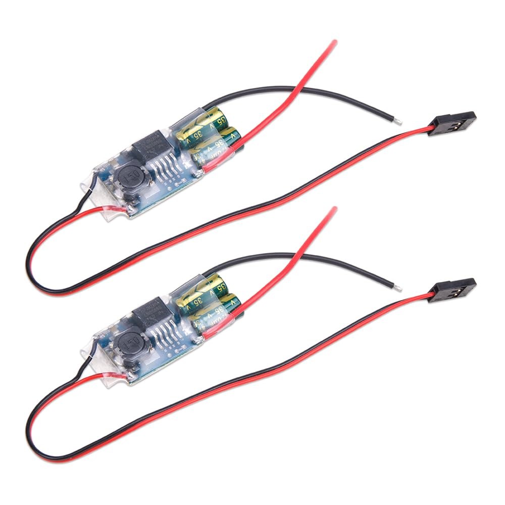2 PCS UBEC 5V 5A External BEC Voltage Regulator Antijamming Switching 2-7S