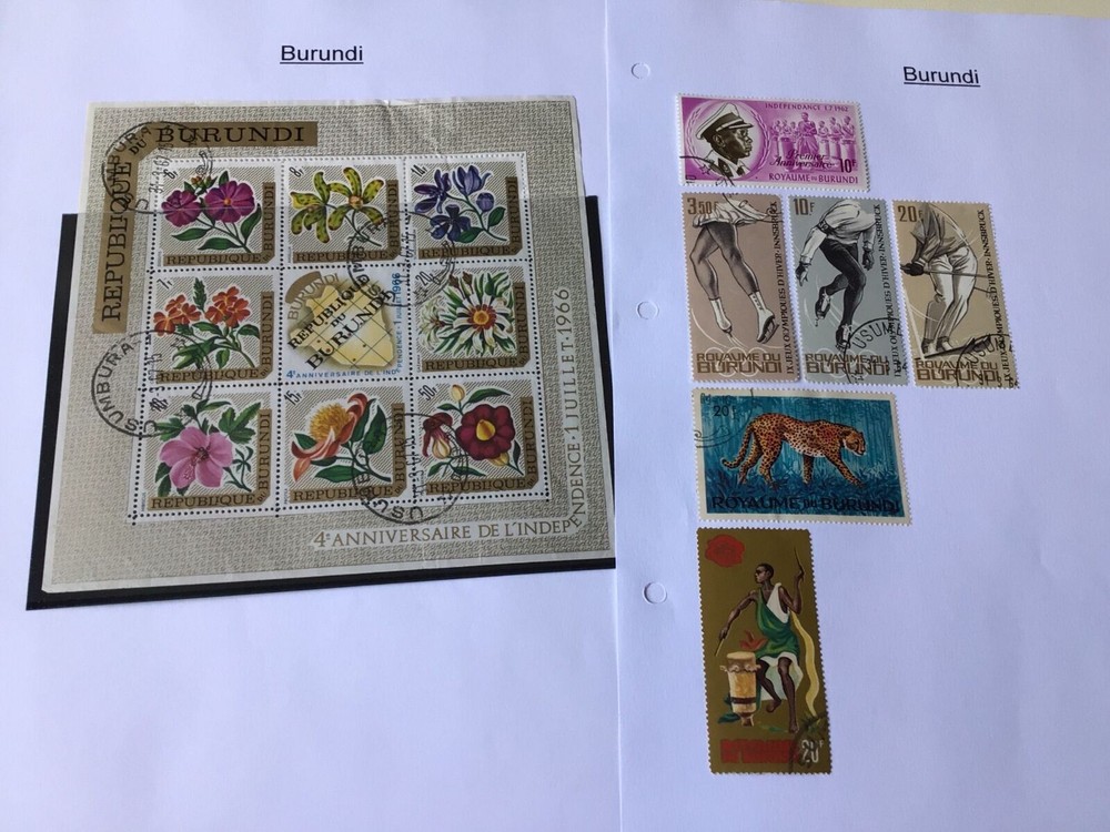 Burundi  two Stamps Sheet sent folded  55300