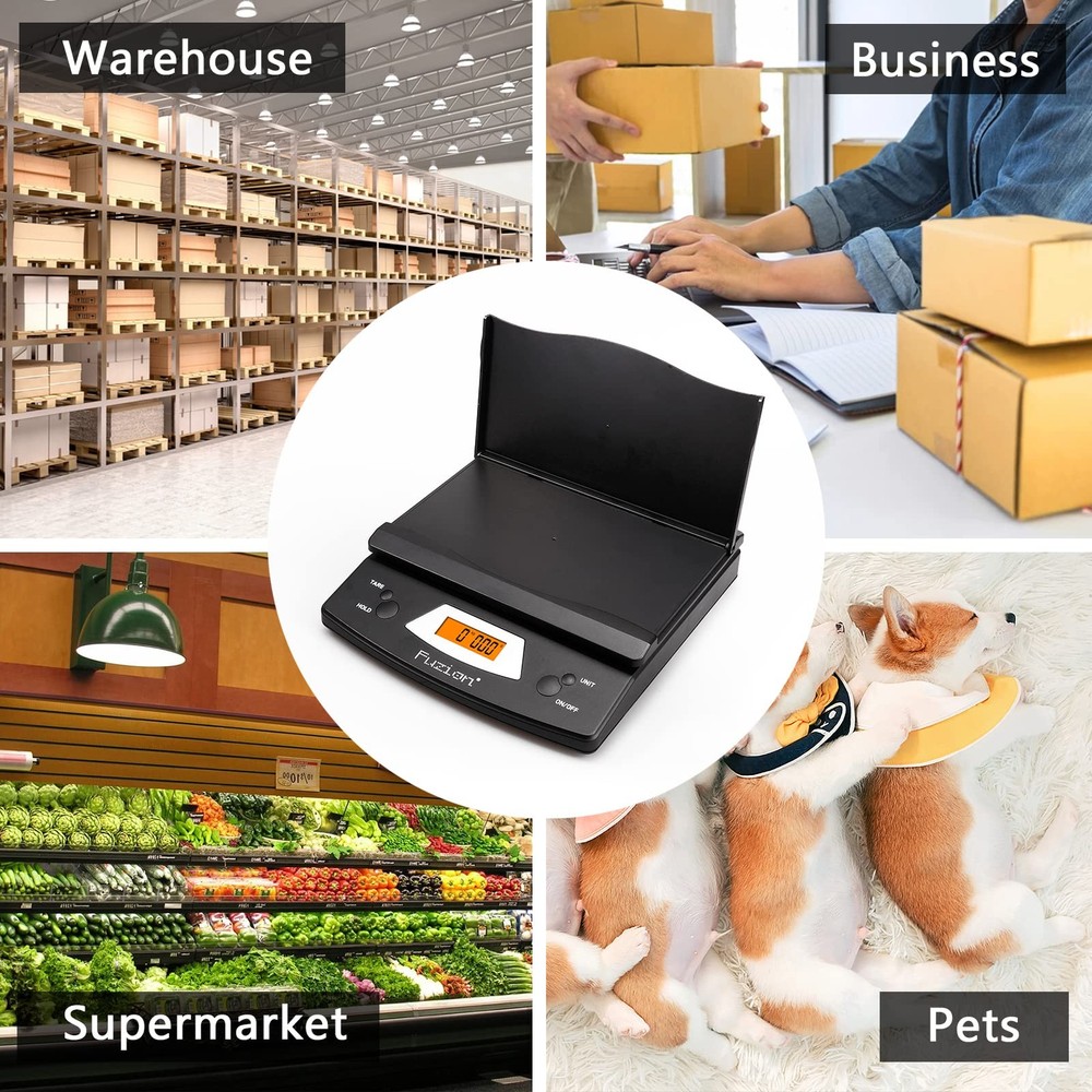 Digital Postal Scale, 86 lb/0.1 oz Package Scale with Hold and Tare Function,...
