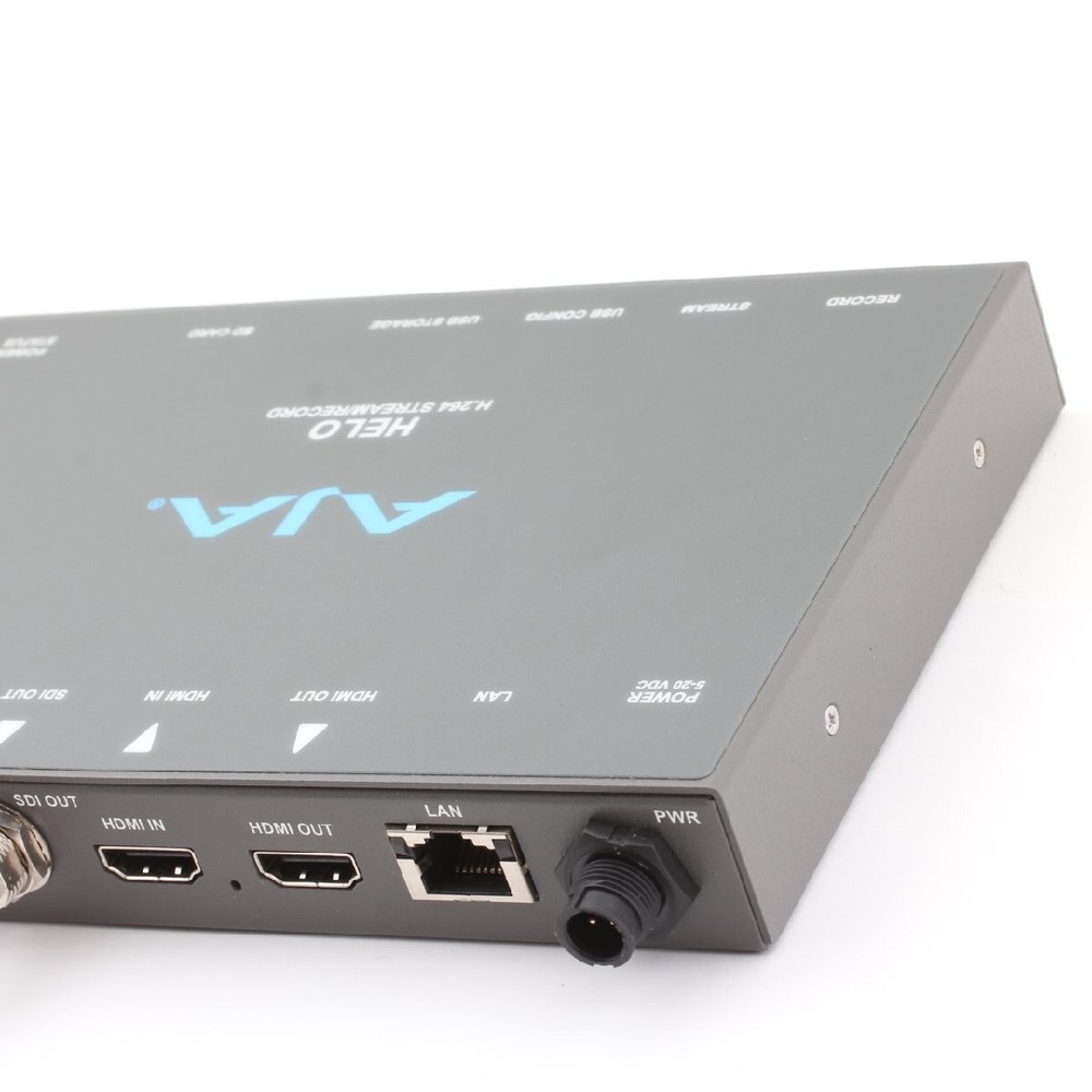 AJA HELO H.264 STREAMER RECORDER CONSOLE TABLETOP STREAM ENCODER 892448000717