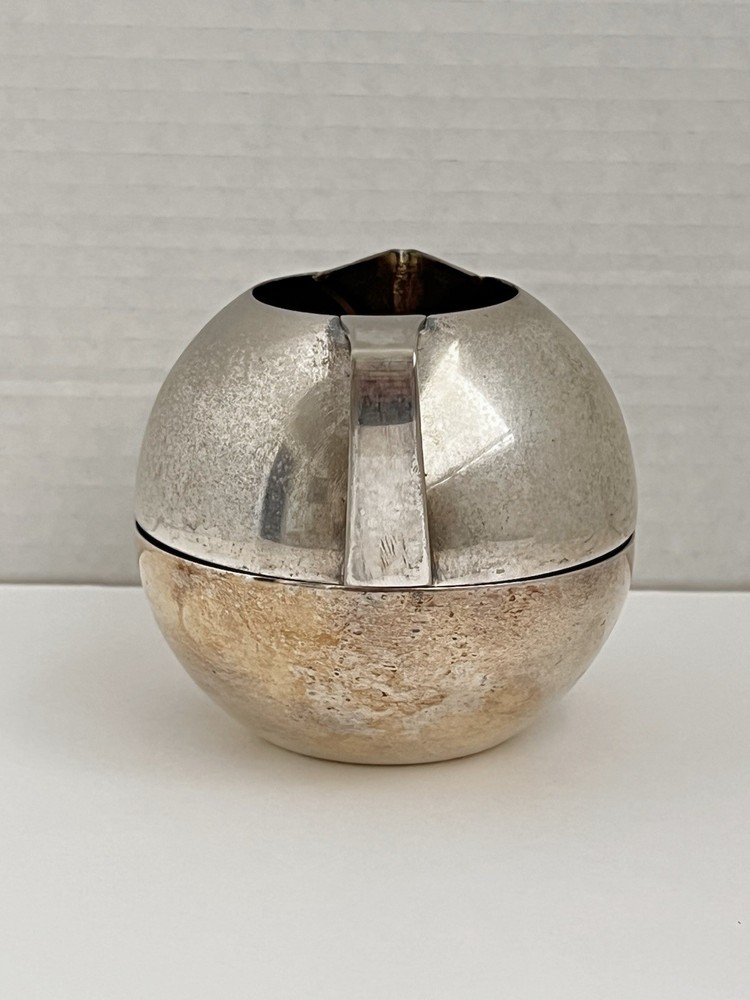 Vtg Art Deco Napier Duplex Sphere Stackable Silver Plated Creamer And Sugar Set