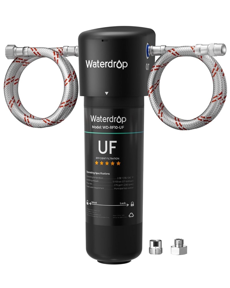 Waterdrop 10UA-UF Under Sink Water Filter,  0.01 μm Ultra Filtration, 8K Gallons