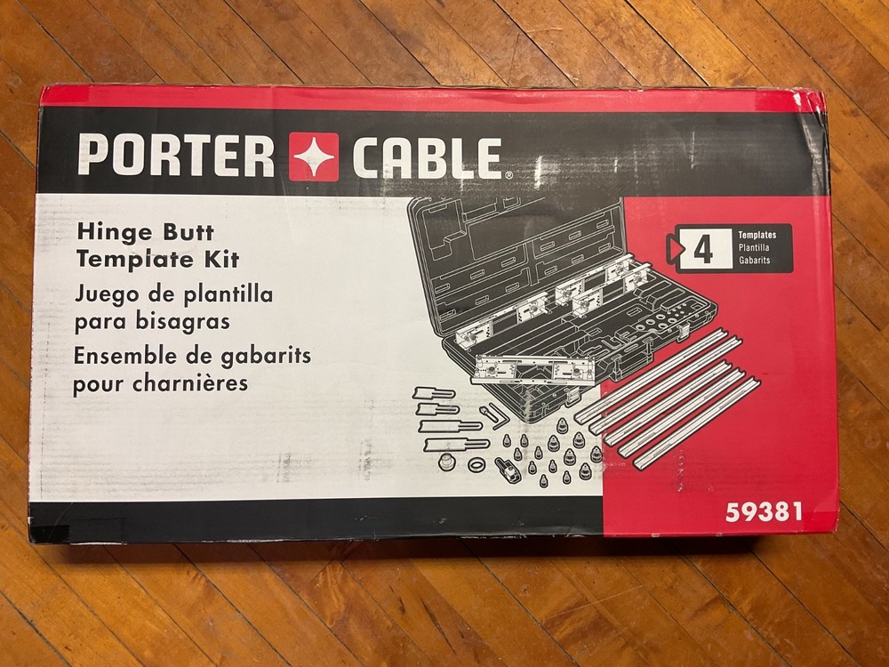 Porter Cable Hinge Butt Template Kit / Set 59381 with Case
