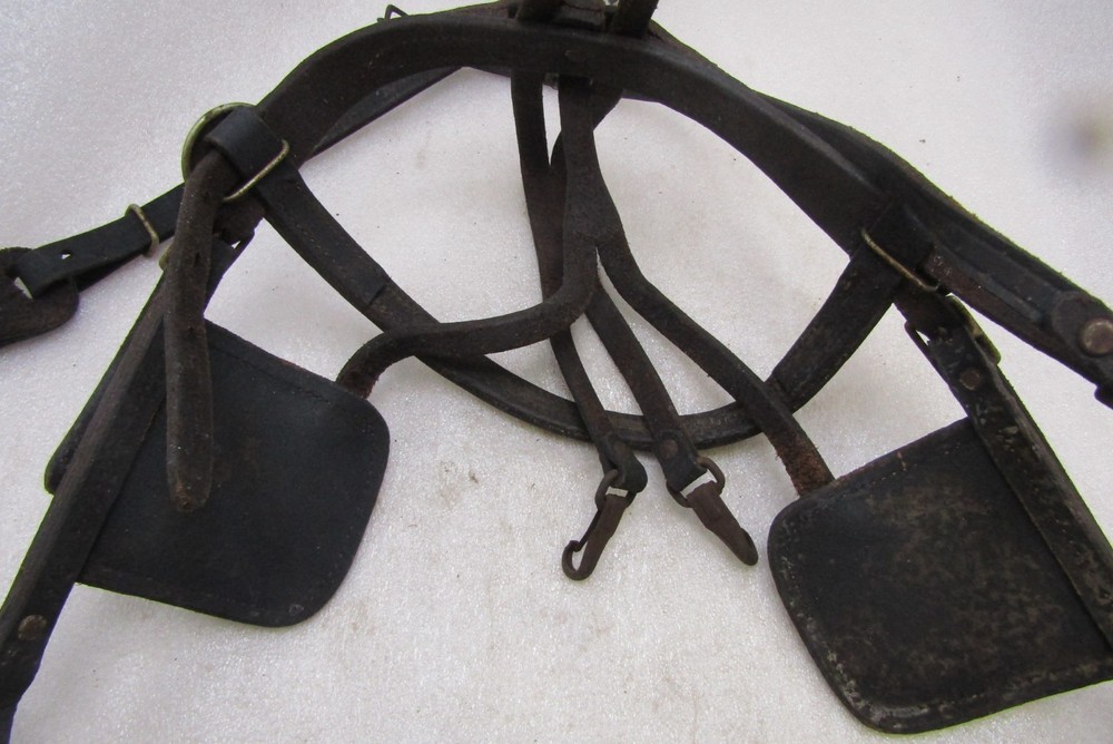Celluloid harness spreaders & leather pieces