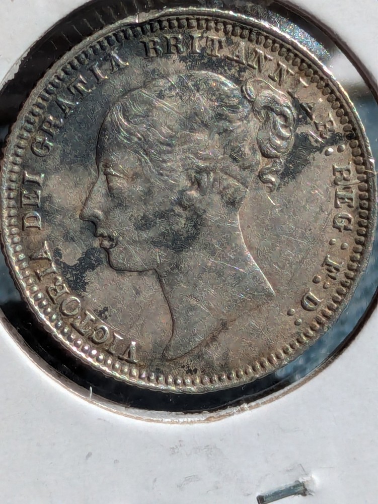 1872 Great Britain Silver 6 Pence Silver