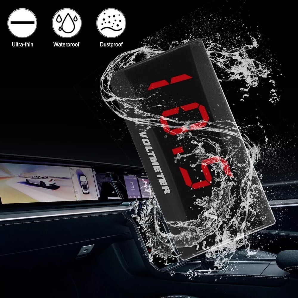 12V Digital LED Display Voltmeter Voltage Gauge Panel Meter Car Motorcycle