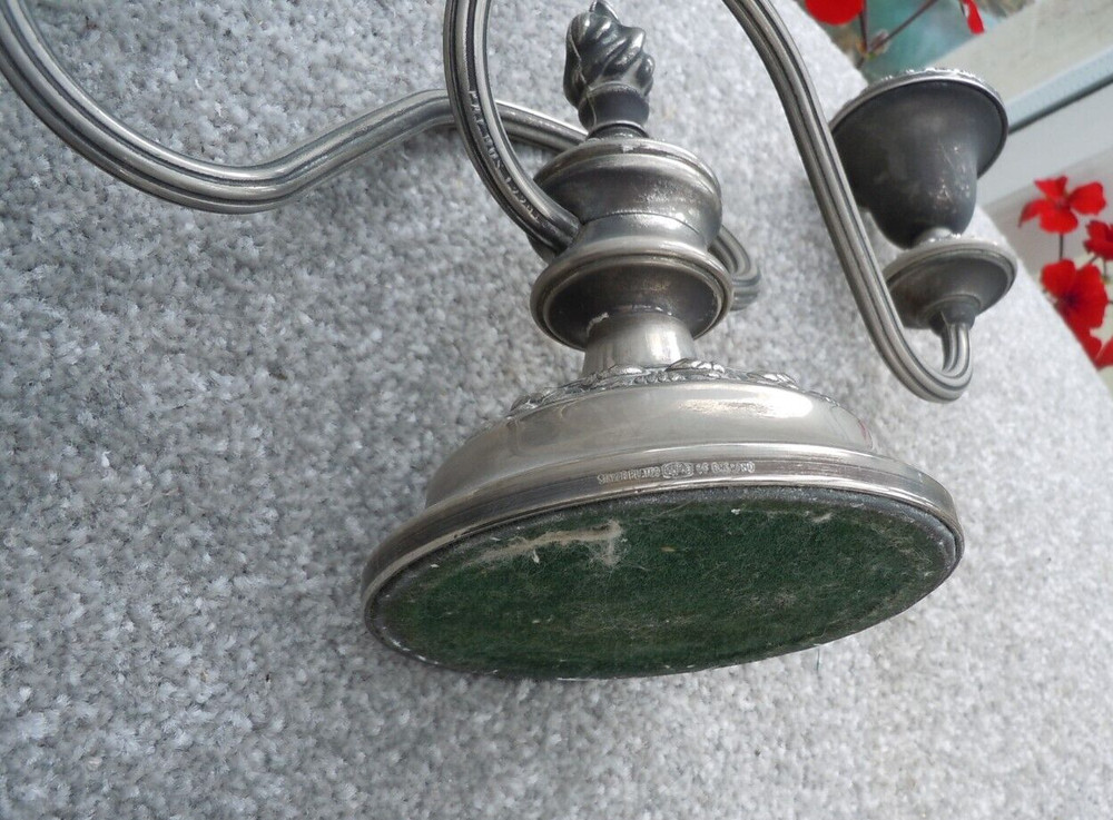 Silver Plated 2 arm Candelabra by Ianthe.