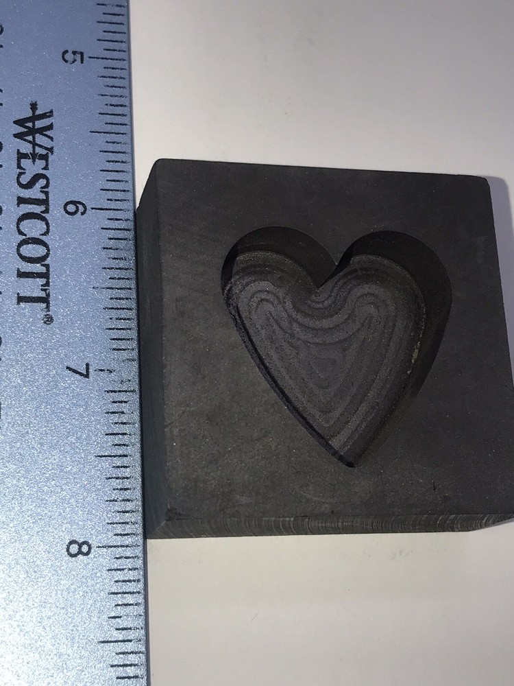 Heart Shaped Graphite Mold Model Tools Ingot Molds for Casting Metal New