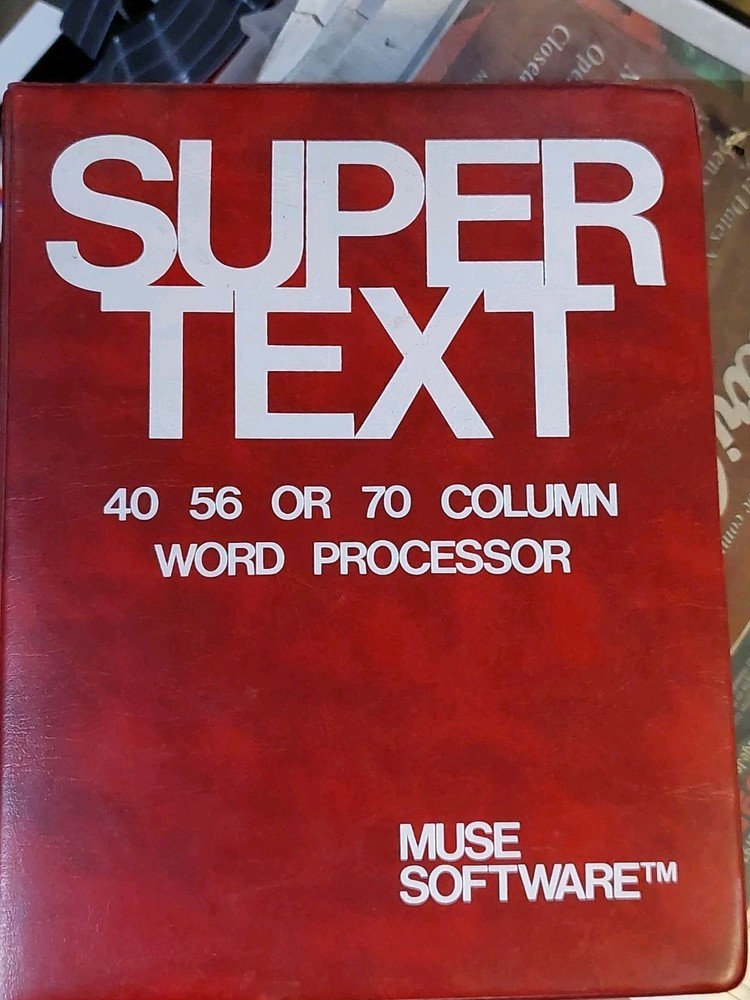 Apple ll,ll+,e,llgs.  Super Text 40,56,70 Column Word Processor by Muse